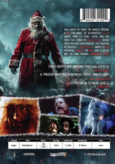 Santastein (MOD) (DVD Movie) - back cover art