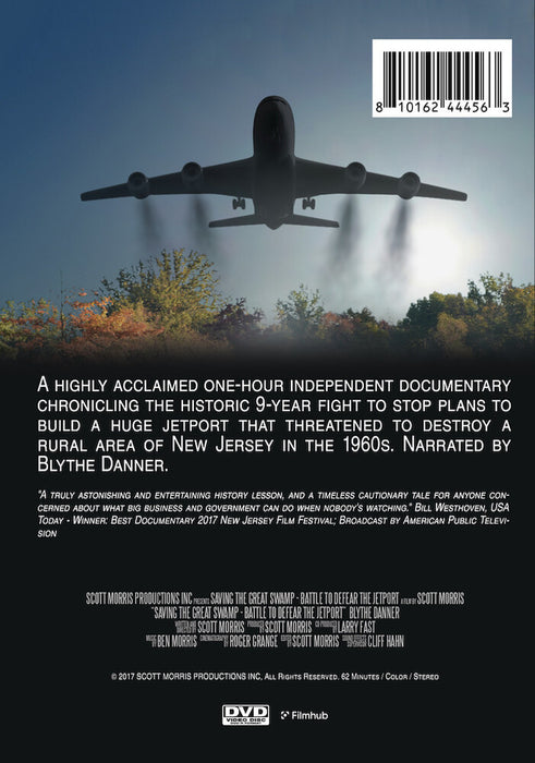 Saving The Great Swamp: Battle to Defeat the Jetport (MOD) (DVD Movie) - back cover art