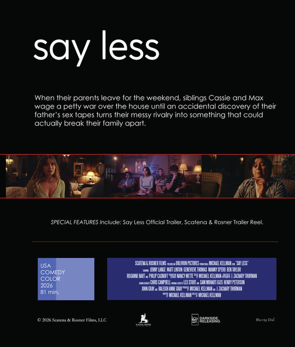 Say Less (MOD) (BluRay Movie) - back cover art