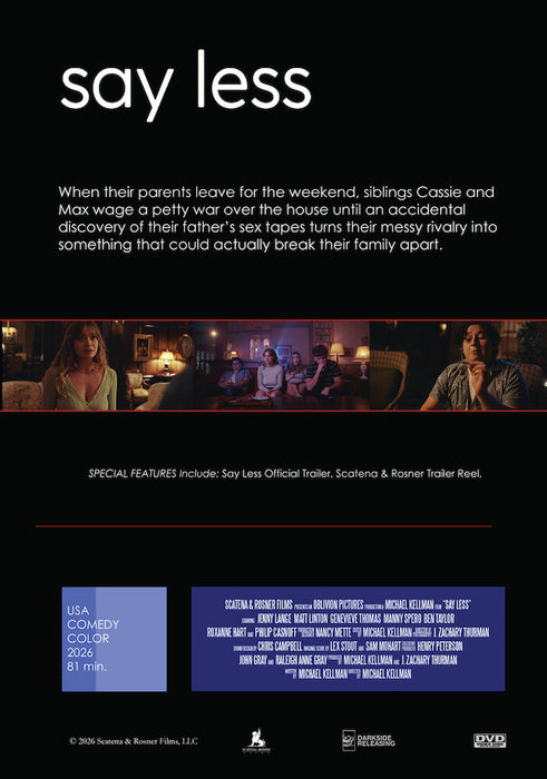 Say Less (MOD) (DVD Movie) - back cover art