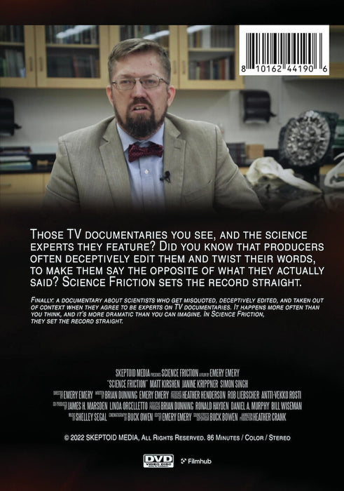 Science Friction (MOD) (DVD Movie) - back cover art