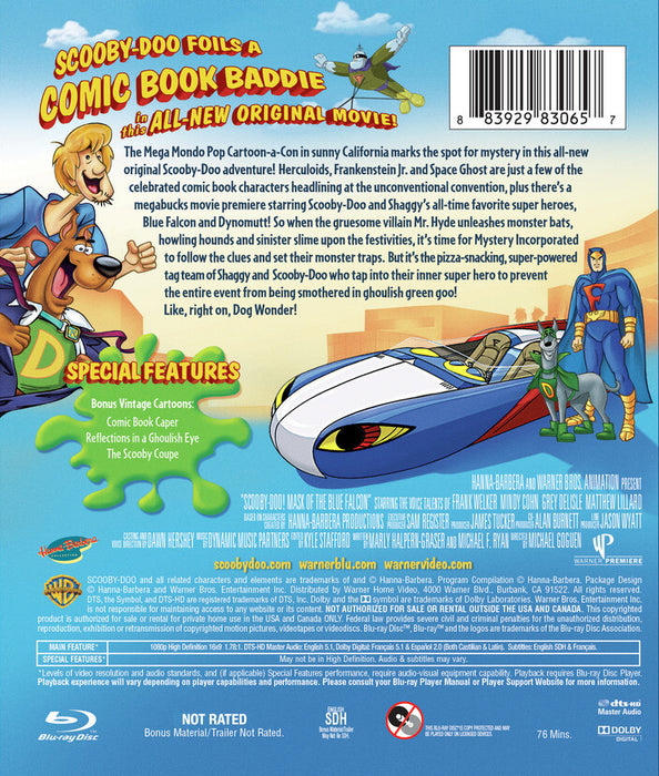 Scooby-Doo!: Mask of the Blue Falcon (MOD) (BluRay Movie) - back cover art