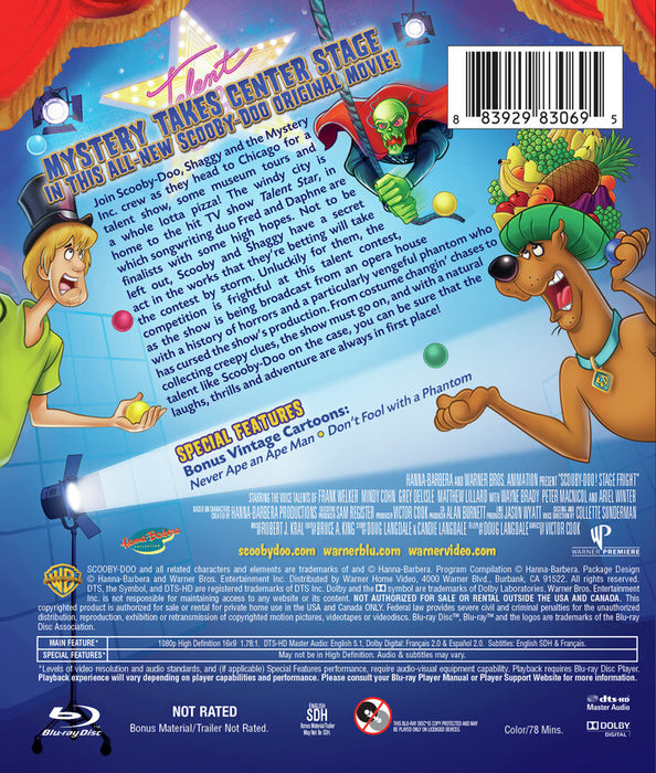 Scooby-Doo! Stage Fright (MOD) (BluRay Movie) - back cover art