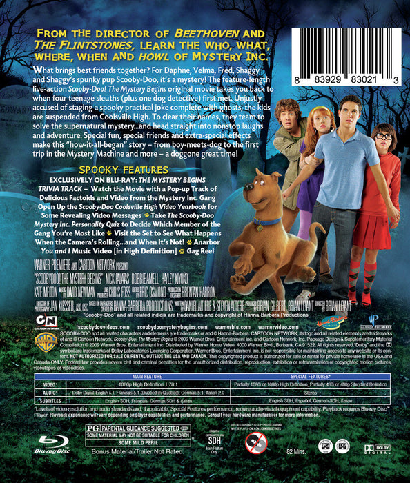 Scooby-Doo: The Mystery Begins! (MOD) (BluRay Movie) - back cover art