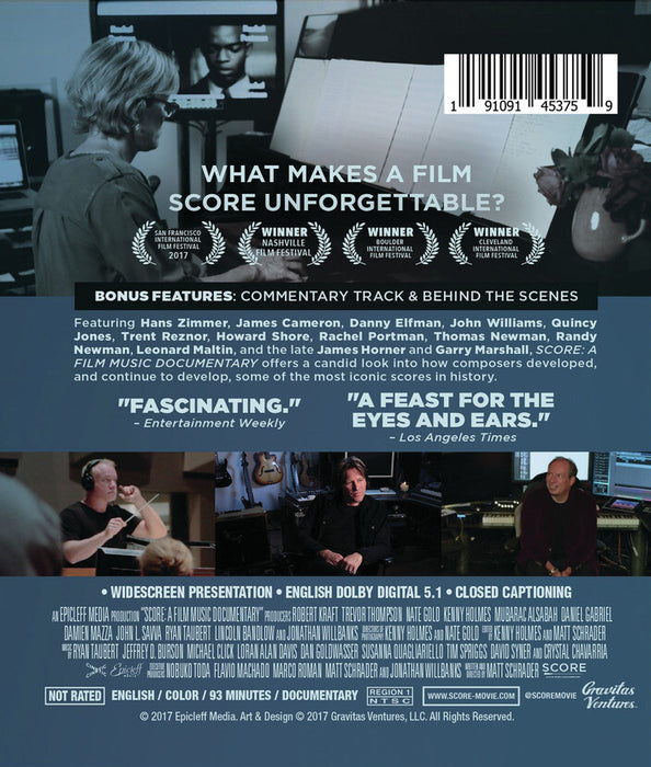 Score: A Film Music Documentary (MOD) (BluRay Movie) - back cover art