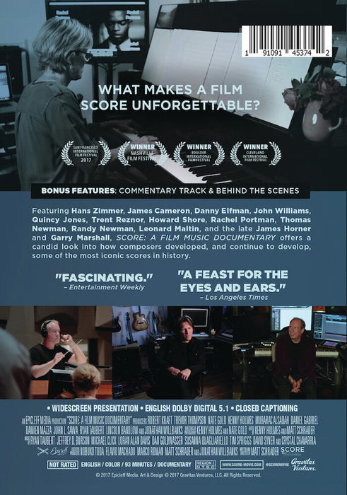 Score: A Film Music Documentary (MOD) (DVD Movie) - back cover art