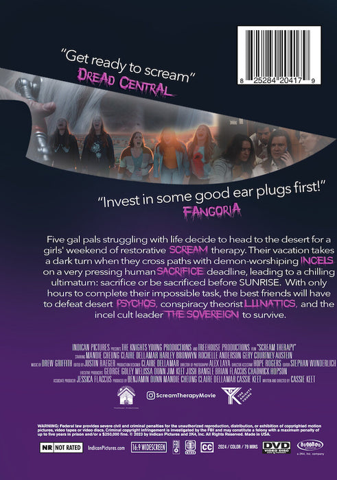 Scream Therapy (MOD) (DVD Movie) - back cover art