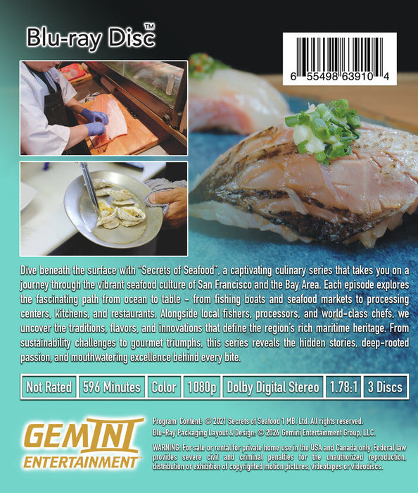 Secrets of Seafood: The Complete Series (MOD) (BluRay Movie) - back cover art