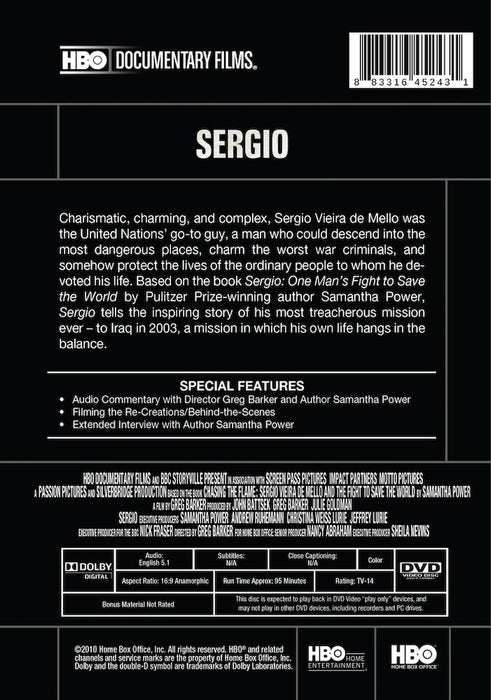 Sergio (2010) (MOD) (DVD Movie) - back cover art