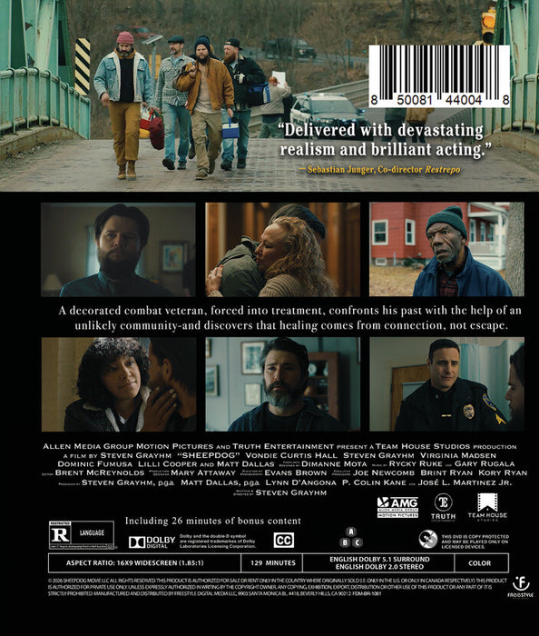 Sheepdog (MOD) (BluRay Movie) - back cover art