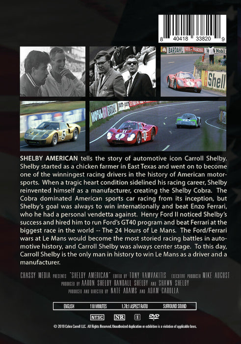 Shelby American: The Carroll Shelby Story (MOD) (DVD Movie) - back cover art