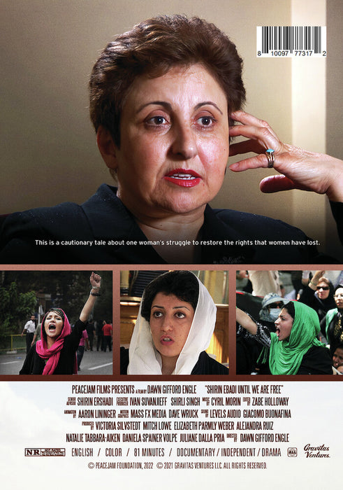 Shirin Ebadi: Until We Are Free (MOD) (DVD Movie) - back cover art