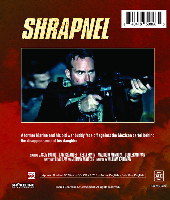 Shrapnel (MOD) (BluRay Movie) - back cover art