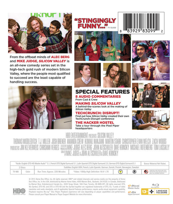 Silicon Valley: The Complete First Season (MOD) (BluRay Movie) - back cover art