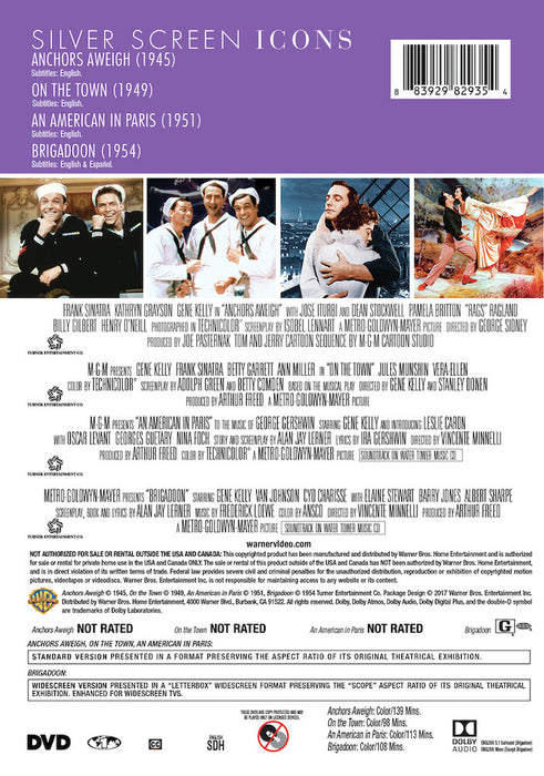 Silver Screen Icons: Gene Kelly (MOD) (DVD Movie) - back cover art