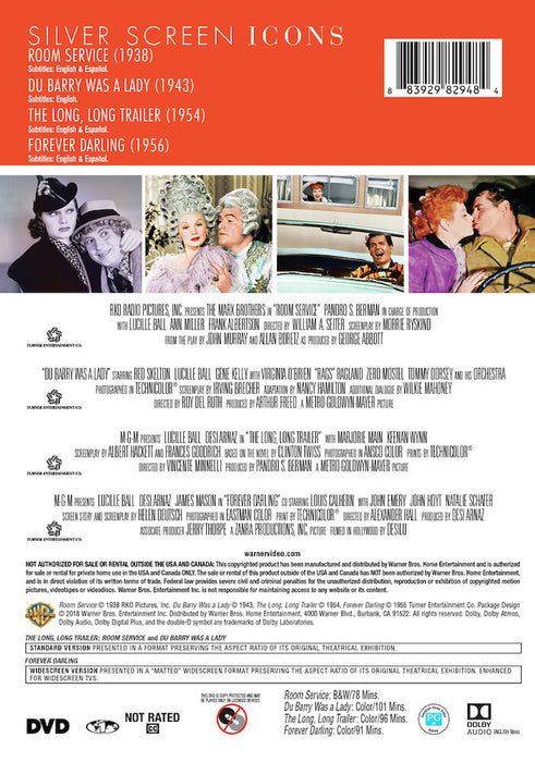 Silver Screen Icons: Legends - Lucille Ball (MOD) (DVD Movie) - back cover art