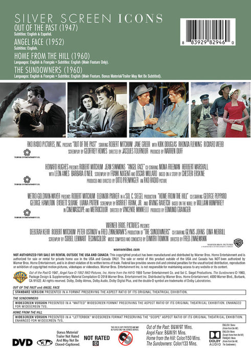 Silver Screen Icons: Robert Mitchum (MOD) (DVD Movie) - back cover art