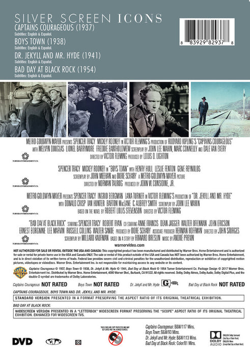 Silver Screen Icons: Spencer Tracy (MOD) (DVD Movie) - back cover art