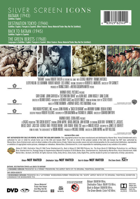 Silver Screen Icons: War-Battlefront Asia (MOD) (DVD Movie) - back cover art