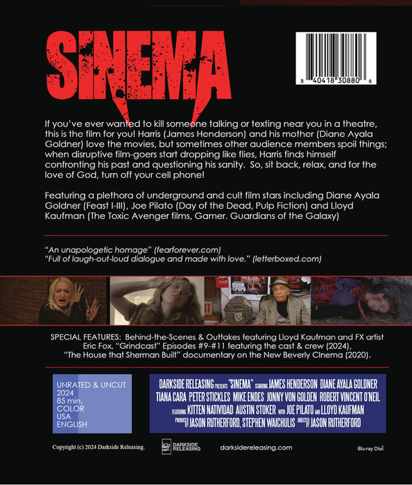 Sinema (MOD) (BluRay Movie) - back cover art