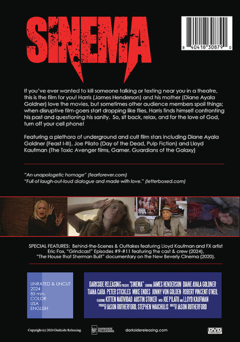 Sinema (MOD) (DVD Movie) - back cover art