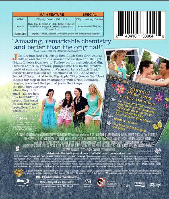 Sisterhood of the Traveling Pants 2 (MOD) (BluRay Movie) - back cover art
