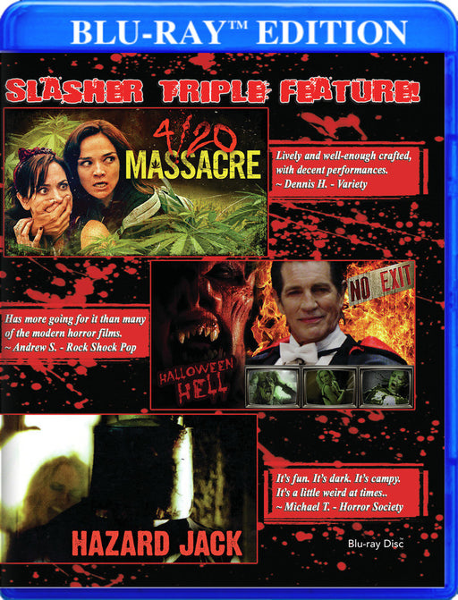 Slasher Triple Feature: 4/20 Massacre- Halloween Hell- Hazard Jack (MOD) (BluRay Movie) - movie cover art