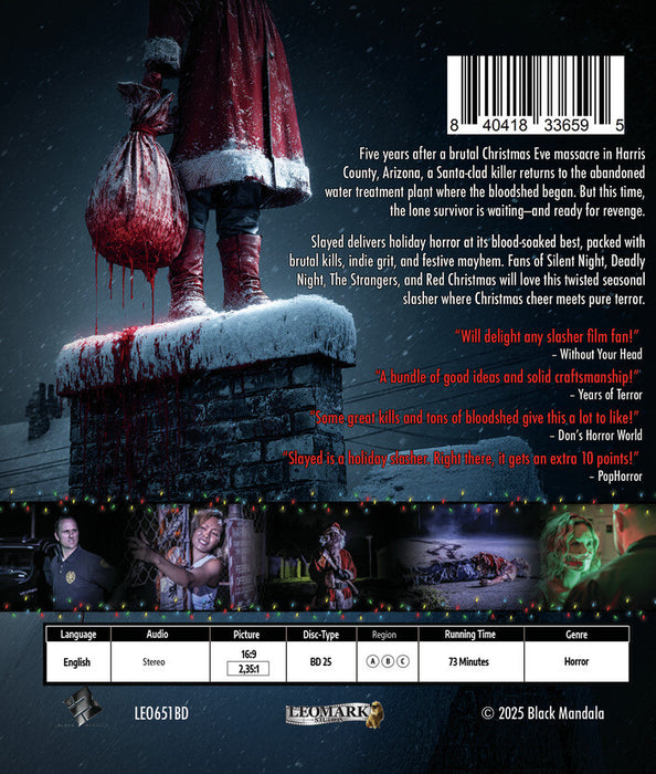 Slayed (MOD) (BluRay Movie) - back cover art