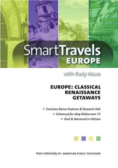 Smart Travels Europe with Rudy Maxa: Classical Europe / Renaissance Europe / Europe's Getaways (MOD) (DVD Movie) - movie cover art