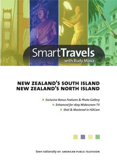 Smart Travels Pacific Rim with Rudy Maxa: New Zealand's South Island / New Zealand's North Island (MOD) (DVD Movie) - movie cover art