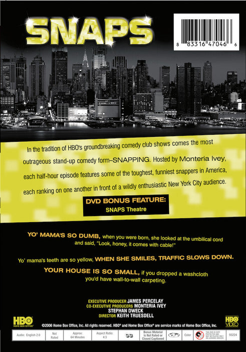 Snaps (MOD) (DVD Movie) - back cover art