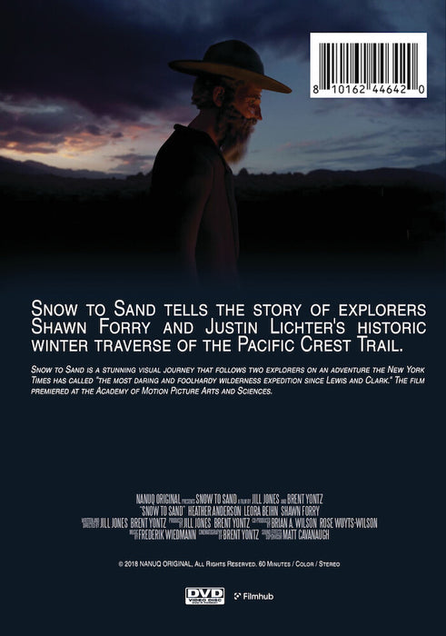 Snow to Sand (MOD) (DVD Movie) - back cover art