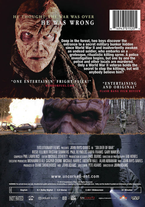 Soldier of War (MOD) (DVD Movie) - back cover art