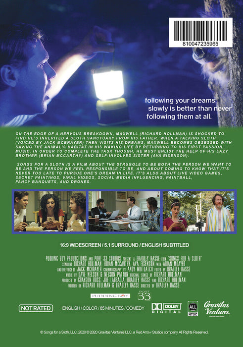 Songs for a Sloth (MOD) (DVD Movie) - back cover art