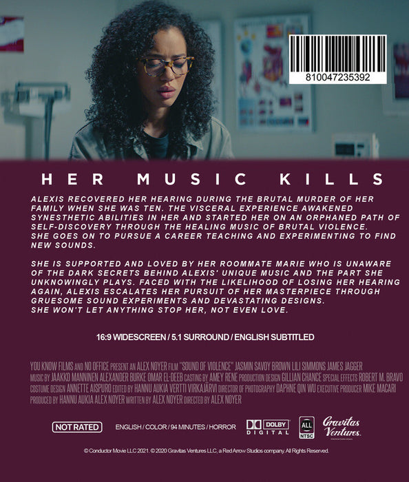 Sound of Violence (MOD) (BluRay Movie) - back cover art