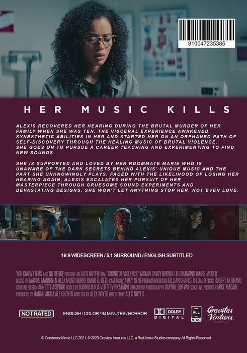 Sound of Violence (MOD) (DVD Movie) - back cover art