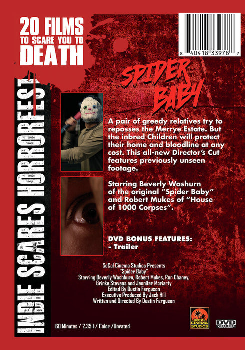 Spider Baby -- The Director's Cut (MOD) (DVD Movie) - back cover art