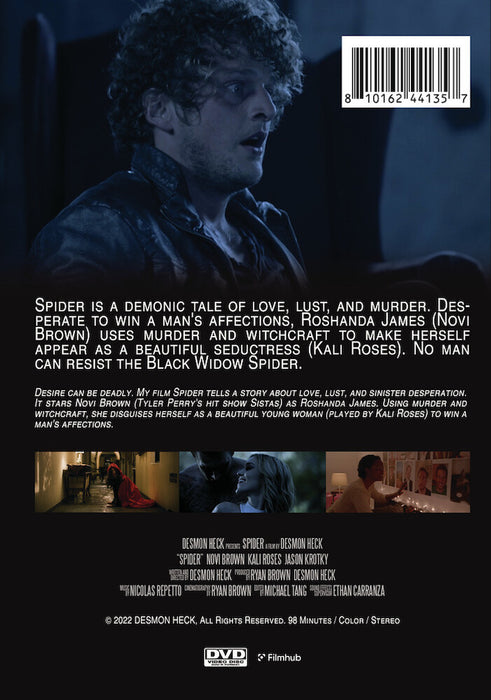 Spider (MOD) (DVD Movie) - back cover art