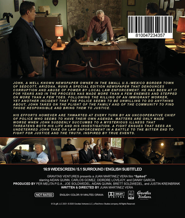 Spiked (MOD) (BluRay Movie) - back cover art