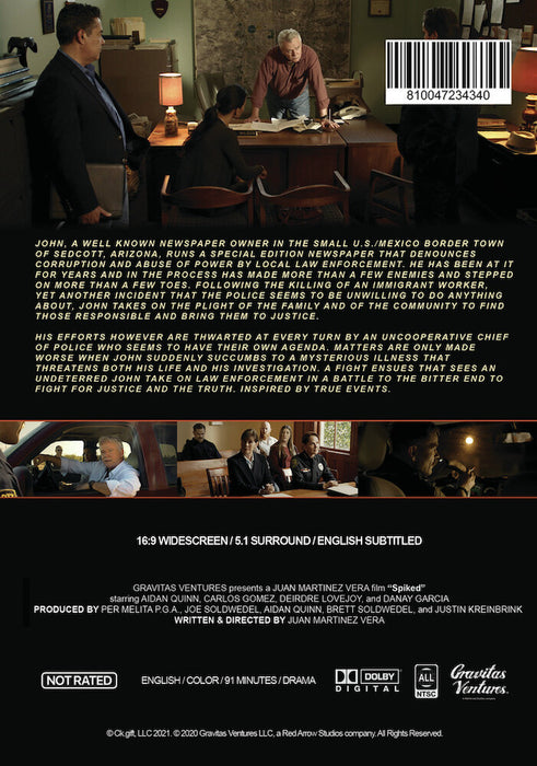 Spiked (MOD) (DVD Movie) - back cover art