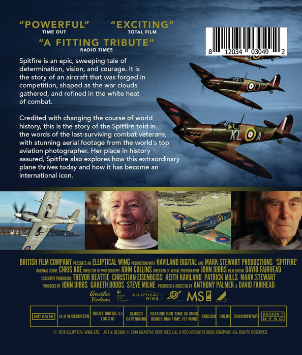 Spitfire: The Plane that Saved the World (MOD) (BluRay Movie) - back cover art