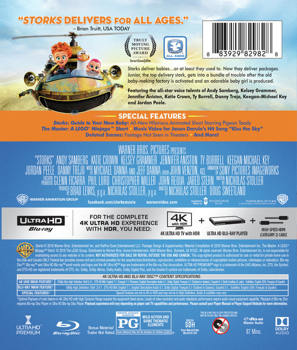 Storks (MOD) (4K Movie) - back cover art