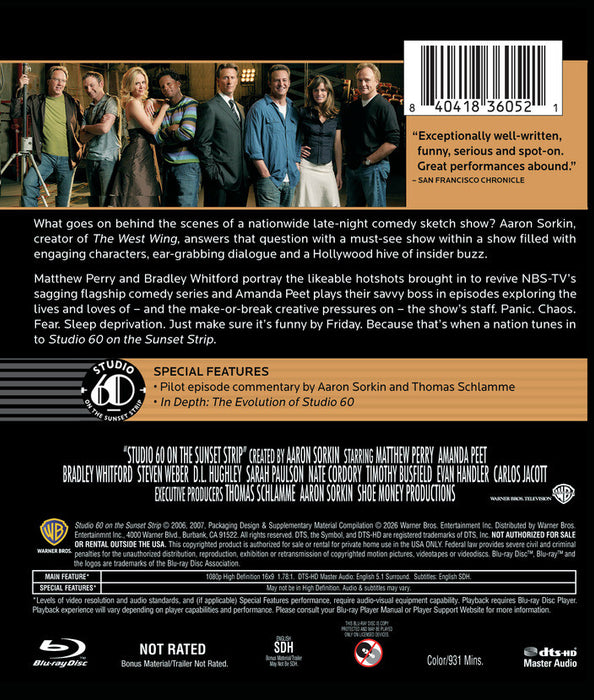 Studio 60 on the Sunset Strip: The Complete Series (MOD) (BluRay Movie) - back cover art