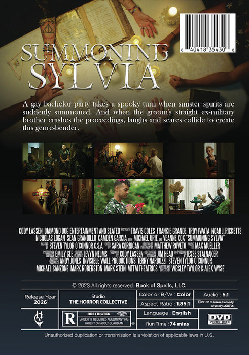 Summoning Sylvia (MOD) (DVD Movie) - back cover art