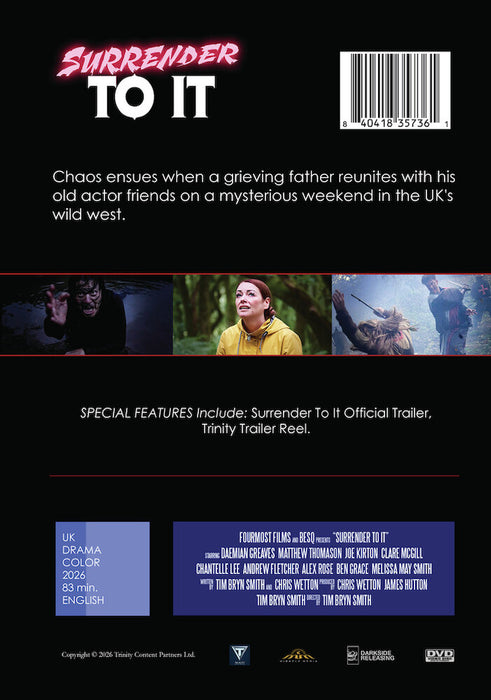 Surrender to It (MOD) (DVD Movie) - back cover art