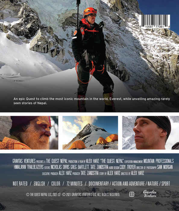 THE QUEST: Nepal (MOD) (BluRay Movie) - back cover art