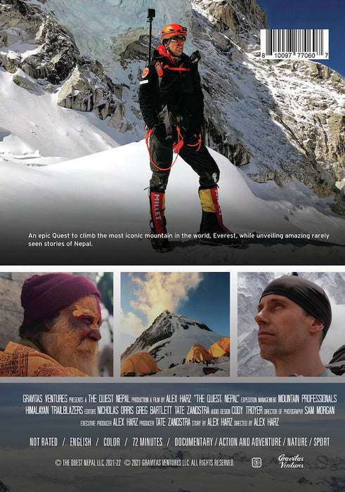 THE QUEST: Nepal (MOD) (DVD Movie) - back cover art