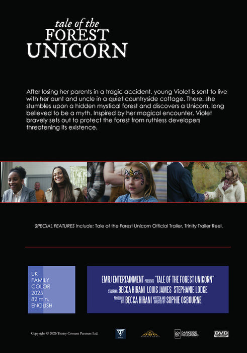Tale of the Forest Unicorn (MOD) (DVD Movie) - back cover art