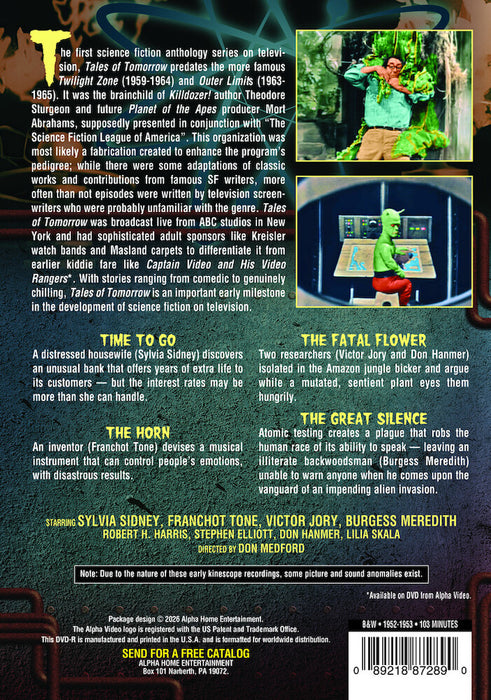 Tales of Tomorrow (MOD) (DVD Movie) - back cover art