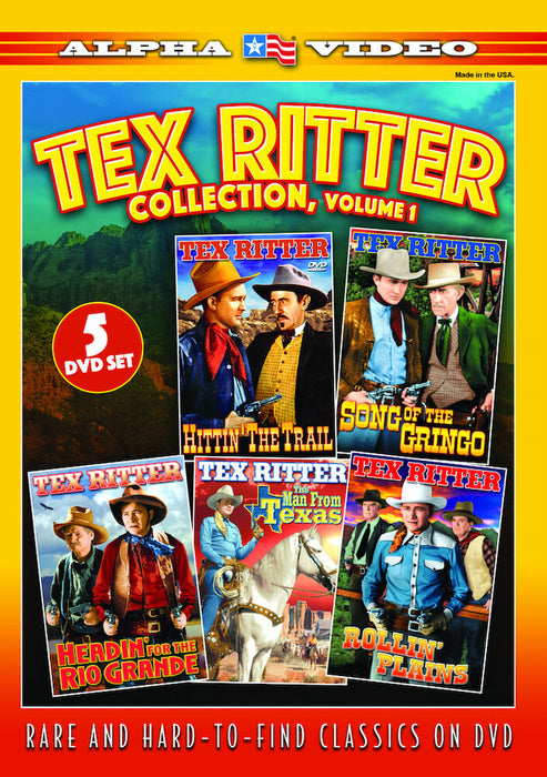 Tex Ritter Collection, Volume 1 (Hittin' The Trail / Song of The Gringo / Headin' For The Rio Grande / Man From Texas / Rollin' Plains) (5 (MOD) (DVD Movie) - movie cover art